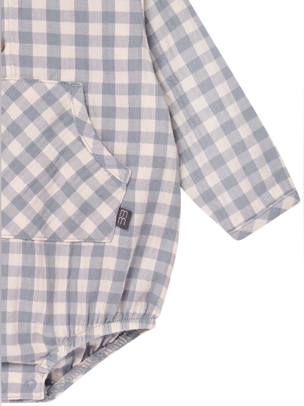 Modern Moments Boys 18M Gray Cream Cotton Henley Romper Boho Preppy Cottagecore - Picture 6 of 16